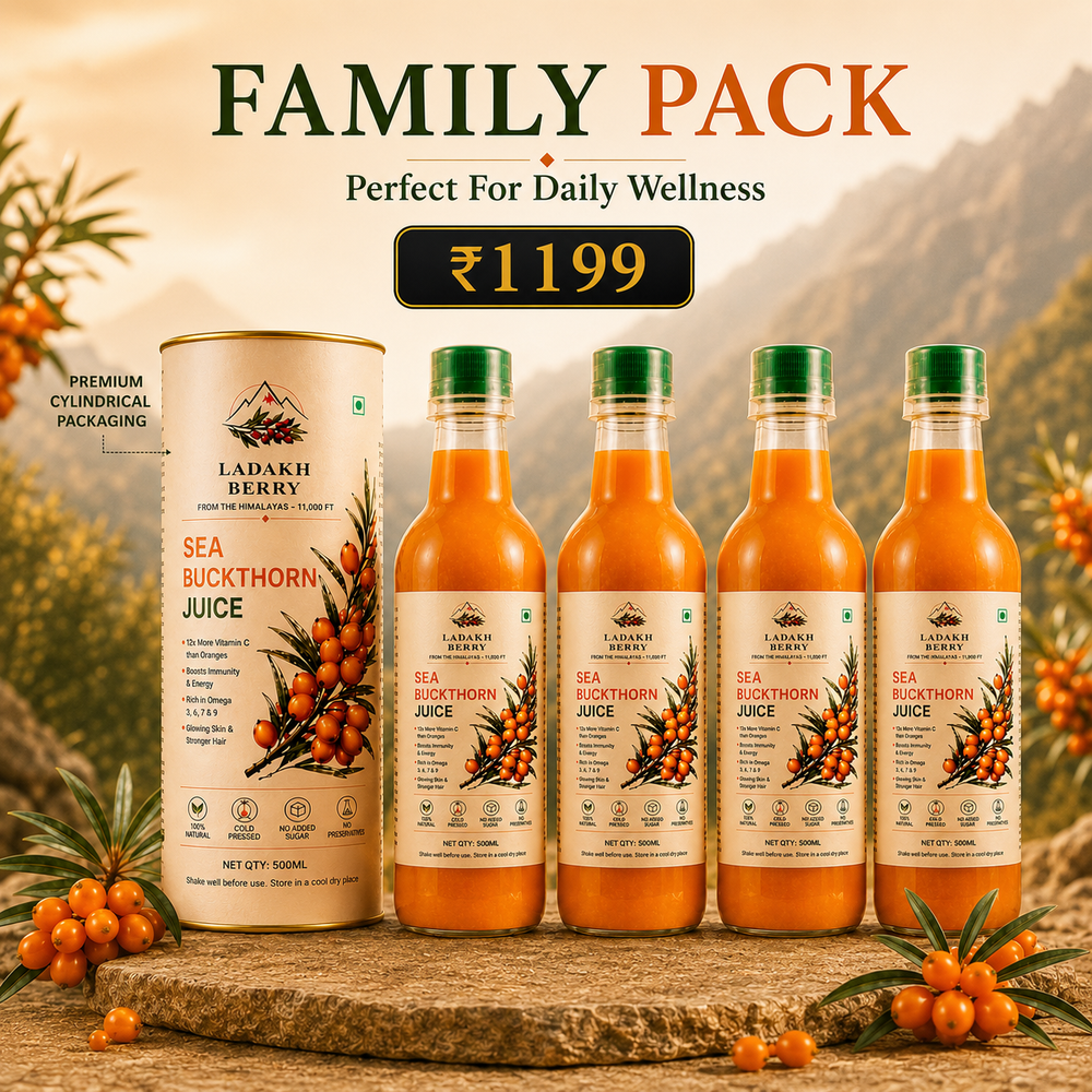 Ladakh Berry Sea Buckthorn Juice – 500ml | Cold-Pressed Himalayan Superfruit